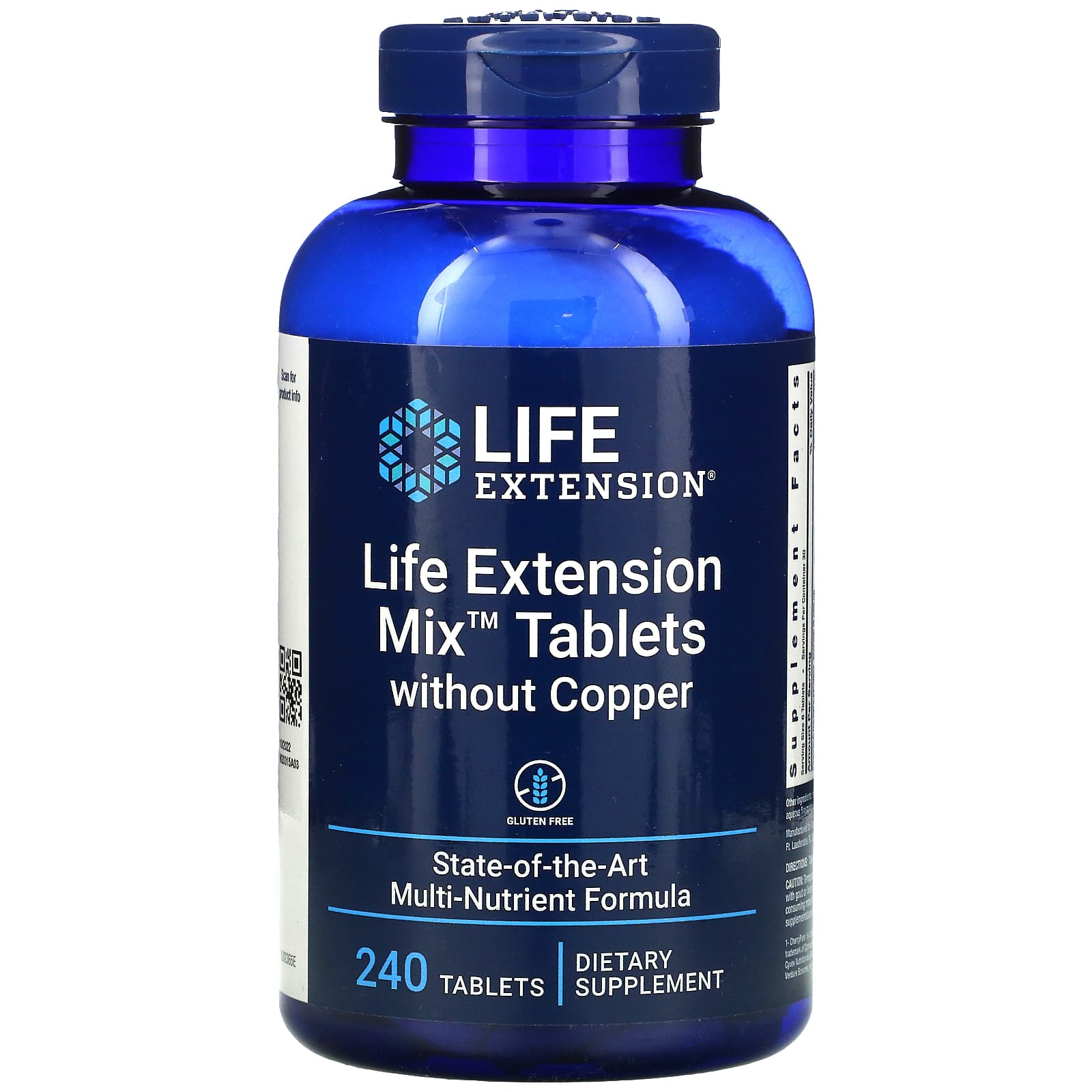 Life Extension, Mix Tablets without Copper, 240 Tablets UPC 737870236528 | HiLife Vitamins